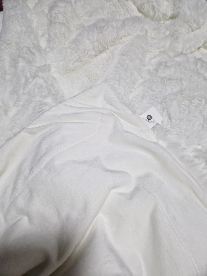 QVC MONT CHALET flauschiges Plaid Fellimi Mikrofaser Flausch ca. 150x200cm weiß. - Bild 4 von 4