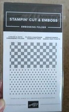 Stampin Up Cut  Emboss CHECKS  DOTS Embossing Folders New