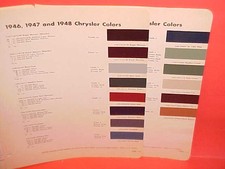 1946 1947 1948 Chrysler Imperial New Yorker Windsor Convertible Paint Chips Dup