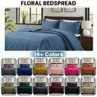 3 Piece Quilted Bedspread Reversible Soft Microfiber Bedding Set Queen King Size