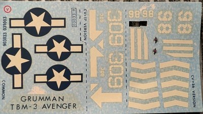 Grumman TBM-3 Avenger 1:72 Decal 