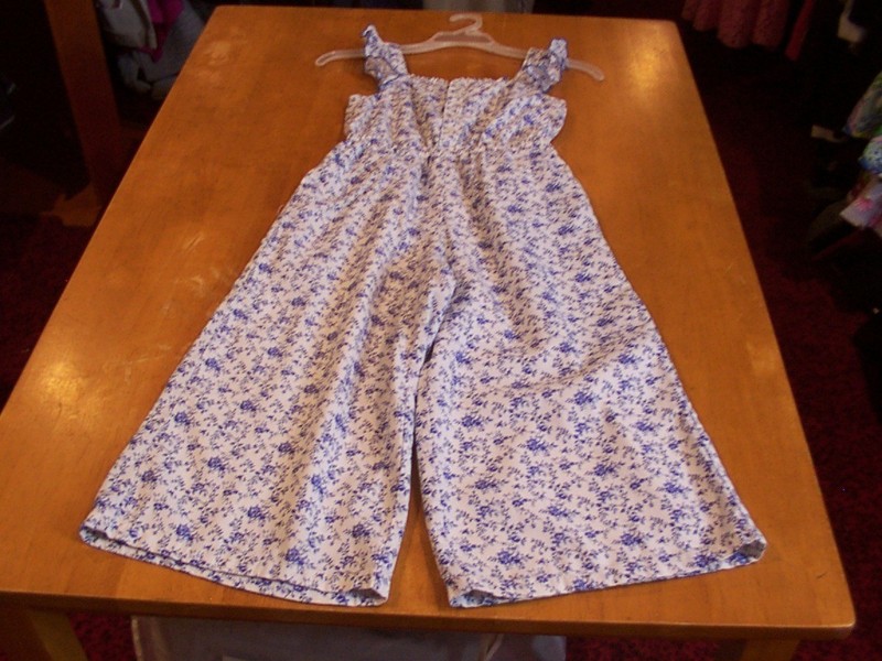 Polo Ralph Lauren Girls Crisp Linen Cotton Blend Floral Jumpsuit-Sz. 7