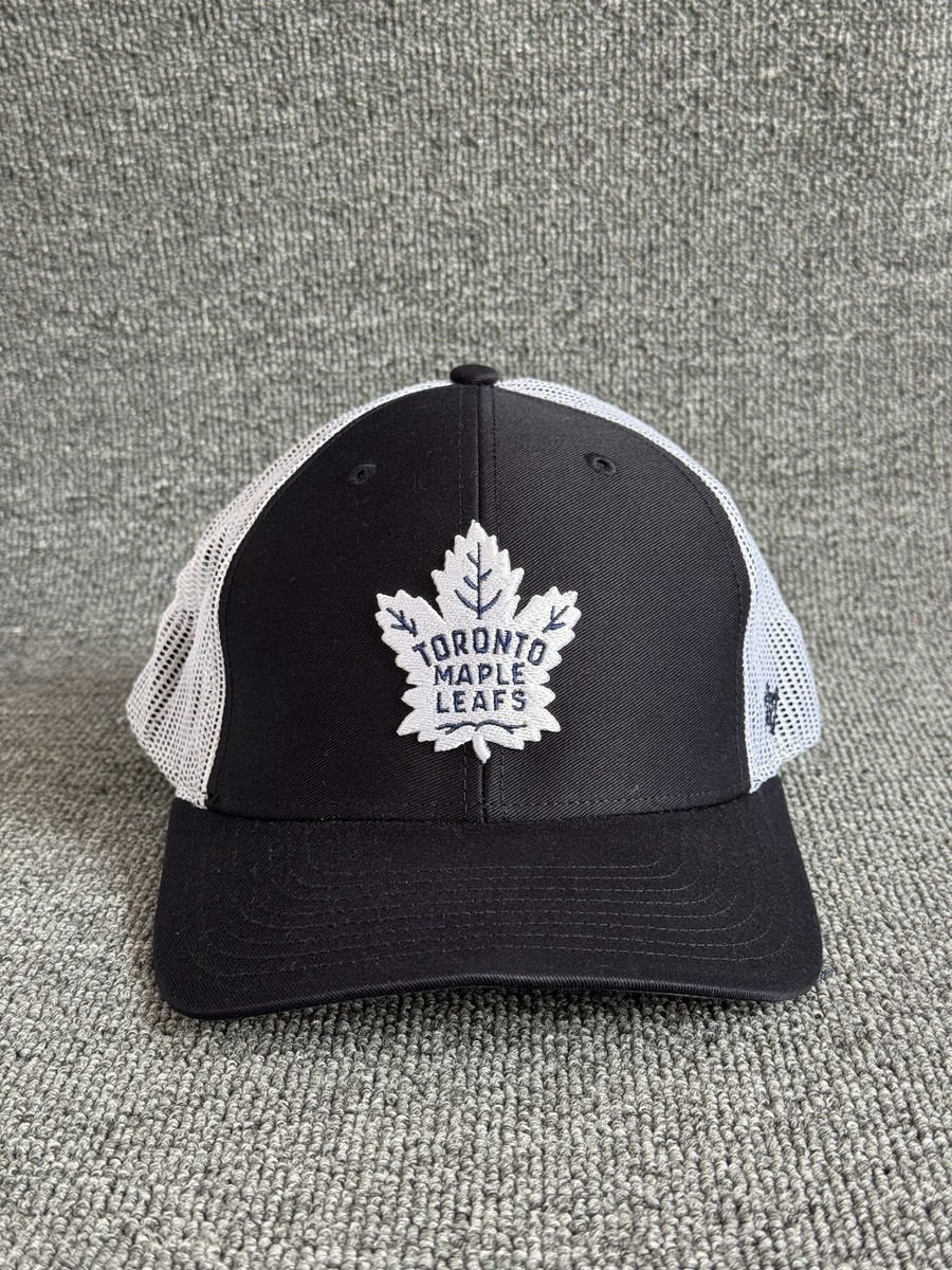 '47 Brand Toronto Maple Leafs Trucker Snapback Navy White Curved Brim Hat