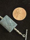 Sterling Silver And Blue Coral Fossil Beaded Necklace — photo 8