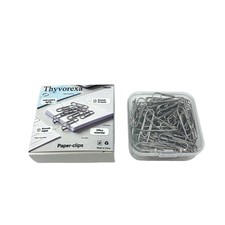 Thyvorexa Paper-clips 100 Count Silver Metal Standard Paper Clips with Boxes