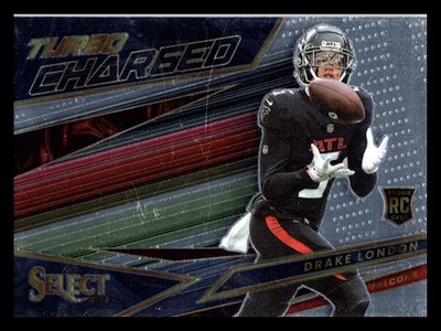 2022 Panini Select Turbo Charged Drake London #TUR-24 RC Rookie Atlanta Falcons