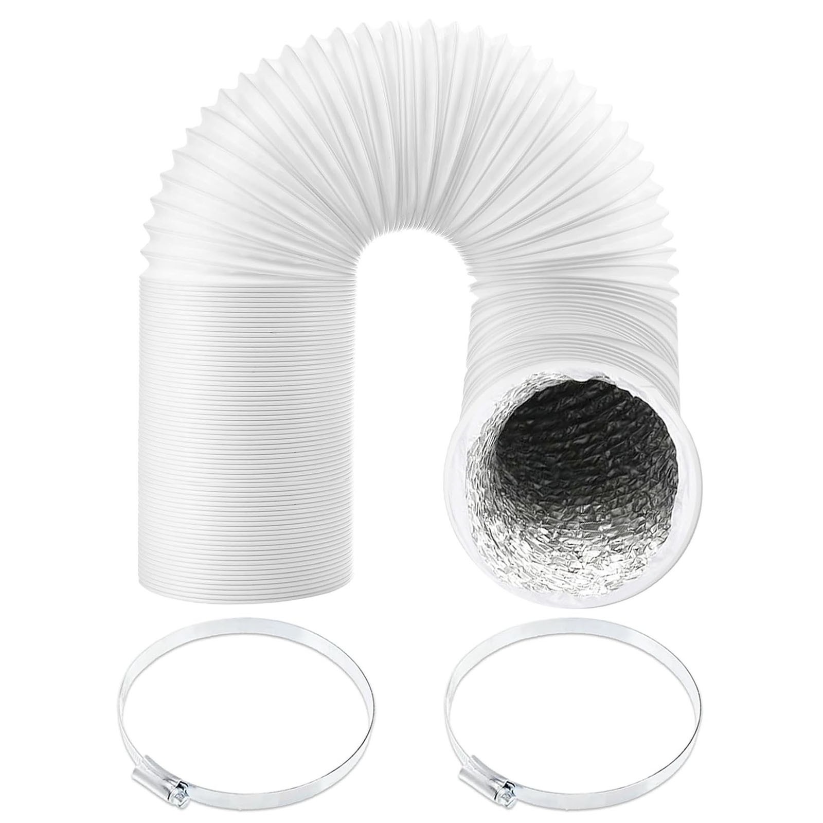 Vent Hose for DELONGHI Air Conditioner 5"" 6m Air Con Aluminium Insulated Clips