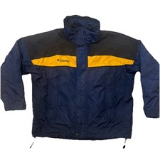 Columbia Bugaboo Jacket Outer Shell Full Zip Blue Yellow Black Sz Medium
