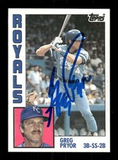 1984 Topps 317 Greg Pryor signed auto autograph  crisp blue sharpie MZ BXCP56