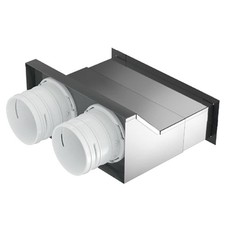 Blauberg BlauFast 75mm 2 Port Wall Plenum Box Radial Duct MVHR