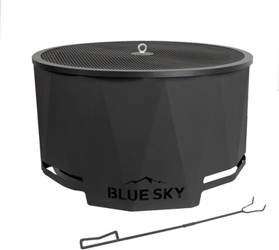 The Mammoth Smokeless Patio Fire Pit with Spark Screen and Screen Lift