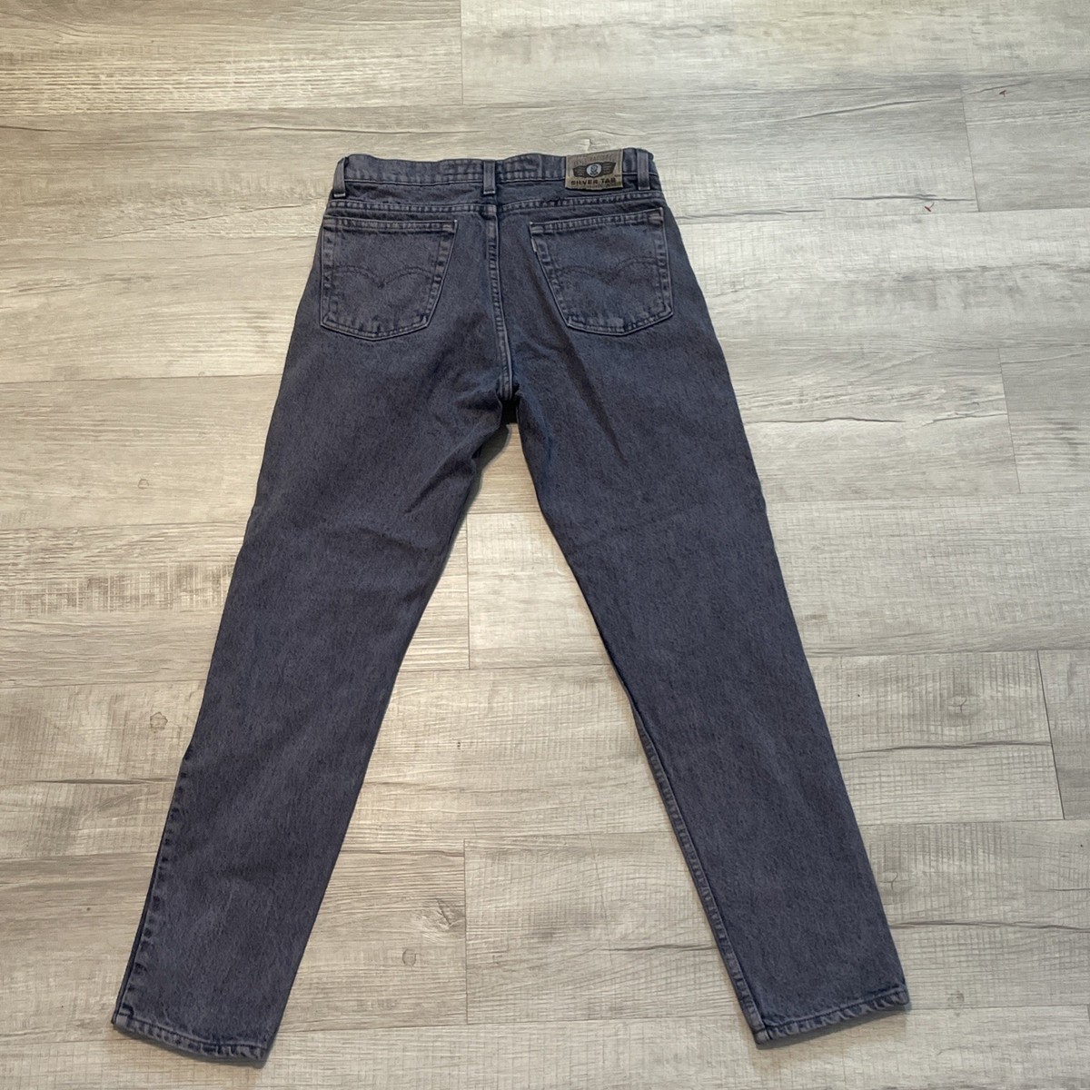 90s LEVI’S SILVER TAB 512 MADE IN USA Vintage Levi 512 Silver Tab Jeans Dark Gray Denim USA Made