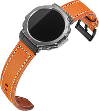 Genuine Leather Watch Band Compatible with Amazfit T-Rex/T-Rex Pro/T-Rex 2/T-Rex
