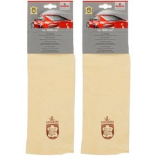 2x Nigrin Auto-Leder Fenster-Leder Trockentuch Aufsaug-Tuch Reinigung Echt-Leder