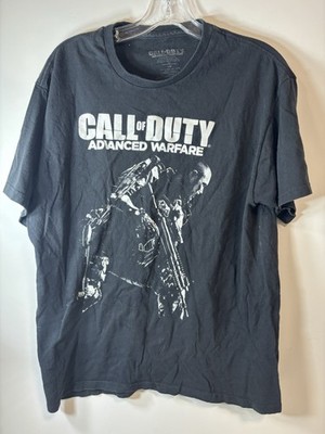 Vintage Call of Duty Advanced Warfare Video Game T-Shirt Black Mens L
