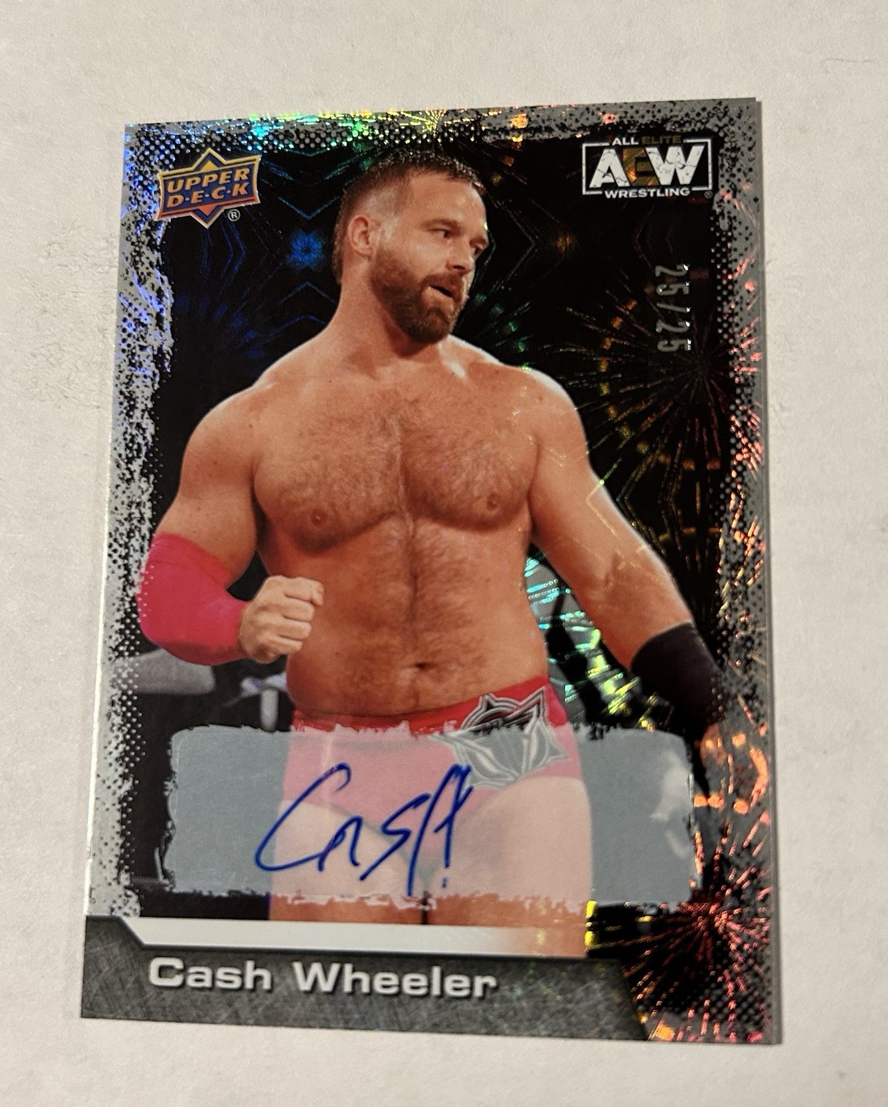 2022 Upper Deck AEW All Elite Wrestling Pyro Autograph CASH WHEELER 25/25 omega