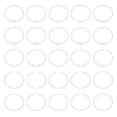 Tri Clamps Gasket, (2.83''IDx3.58''OD,White) (25Pcs), Sanitary Silicone Tri Clamps