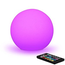 6-inch RGB Color-Changing LED Globe Orb Light w/Remote, Mood Lamp Kids Ball 6"