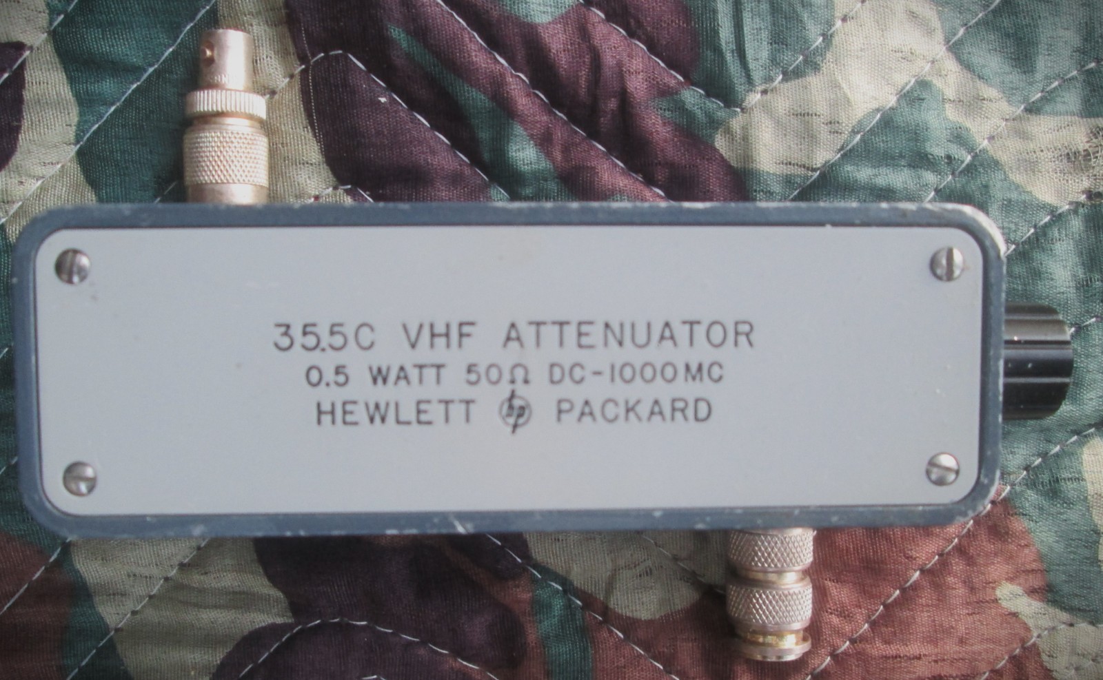 Vintage Hewlett-Packard 355C VHF Attenuator 0-12 dB/1 dB steps, Option 5 TNC