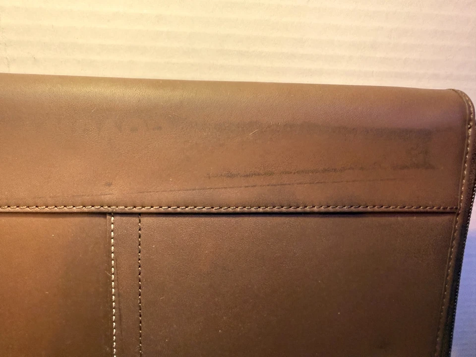 NEW Coach F62000 Leather Zip SV/MA Portfolio Brown/Mahogany - Image 3 of 4