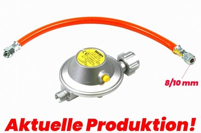 GOK Druckminderer 30mbar 1,2kg/h + Mitteldruck-Gasschlauch 40/80cm RVS8/10