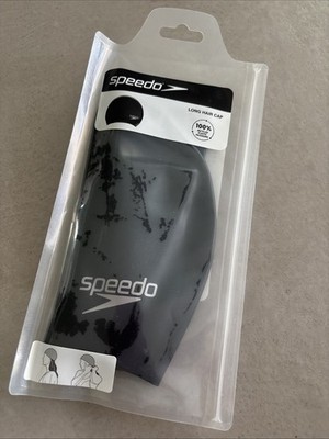 Speedo Long Hair Cap Schwarz
