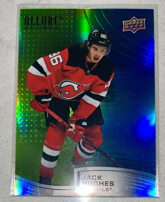 Upper Deck 2021-22 Allure Rainbow Jack Hughes Devils Green Blue #R-68 /299
