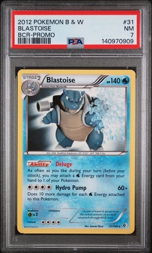 2012 POKEMON B&W BOUNDARIES CROSSED PROMO #31 BLASTOISE PSA 7