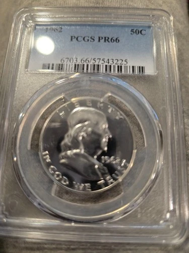 1962 50c Proof Franklin Silver Half Dollar - PCGS PR66 beautiful and shiny