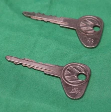Lot of 2 1960's 1970's Vintage VW Volkswagen Bug Beetle Van Bus AKS & HUF Keys