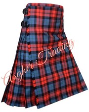 MacLachlan Ancient Tartan Kilt, 16 Oz Acrylic Tartan Traditional 8 Yard kilts