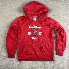 Disney Parks Minnie Mouse Walt Disney World 1971 Red Hoodie Kids Large L 12A