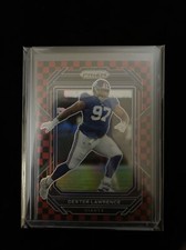 2022 Panini Prizm Dexter Lawrence Red & Black CheckerBoard Rookie RC SP SSP 219