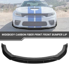 For 20-23 Dodge Charger SRT Widebody Carbon Fiber Front Bumper Lip Splitter Kit