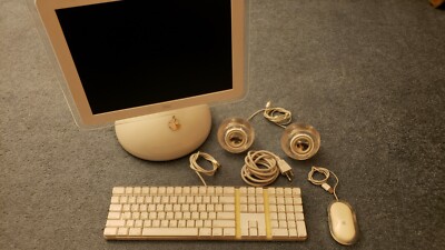 Apple iMac PowerMac PowerPC G4 15  60HD 800MHz 256MB Keyboard Mouse And Speakers