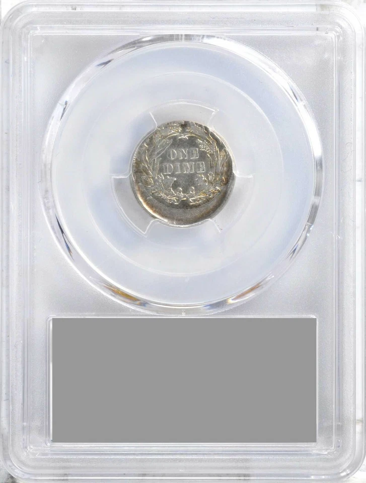 1887 Liberty Seated Dime--Struck 10% Off Center--AU-58 (PCGS)  - Image 4 of 4