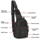 Mens Black Backpack Tactical Sling Shoulder Bag Travel Chest Pack Outdoor Hiking