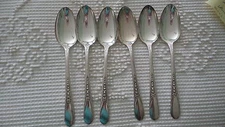 6 Vintage WM ROGERS PRISCILLA, LADY ANN SPOONS, 1941 Serving
