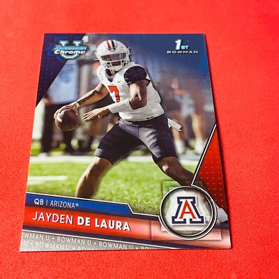 Jayden De Laura .. ROOKIE .. Arizona Wildcats .. 2023 Bowman U Chrome Card 30
