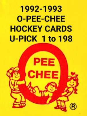 1992-93 O-Pee-Chee Hockey Cards  1 -198 U-Pick  Buy 10 Get Free Shipping