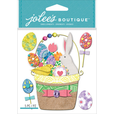 Easter Bunny Basket Jolee's Boutique Dimensional Stickers 50-21767