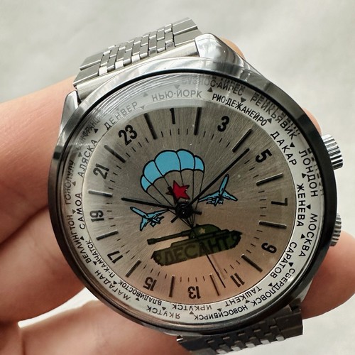 RARE Raketa POLAR 24h 2623.H Antarctic Cities VDV USSR Watch Wrist Soviet Vintage - Bild 6 von 20