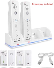Rechargeable 2/4 Battery Charger Dock Station Pack For Nintendo Wii/Wii U Remote