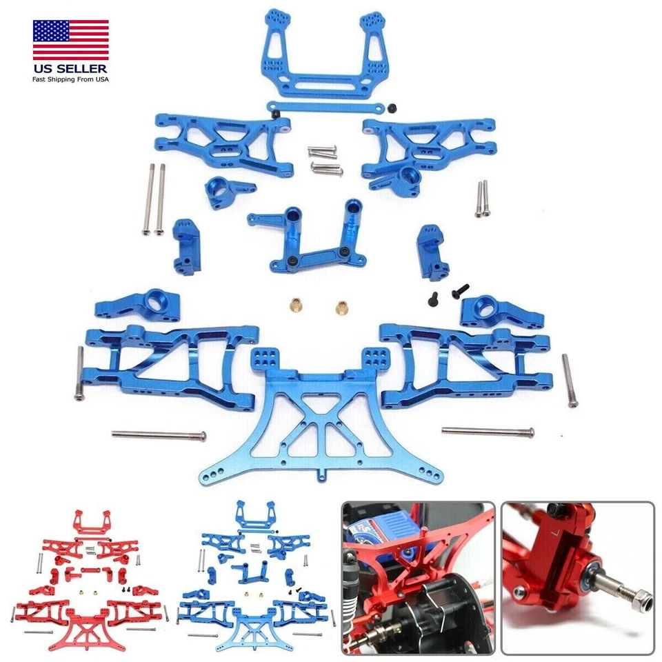 Metal Full Set RC Car Upgrade Parts For 1/10 Traxxas Slash 2WD/Stampede/Rustler - Image 2 of 4