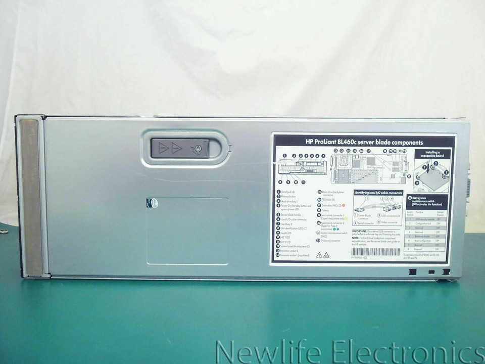 HP 435459-B21 ProLiant BL460c Server Blade (2 x 2.66GHz CPU/1GB RAM/No ...