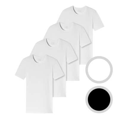 4er Spar-Pack - Schiesser - 95/5 - T-Shirt mit Rundhals - 174997 -  Baumwolle