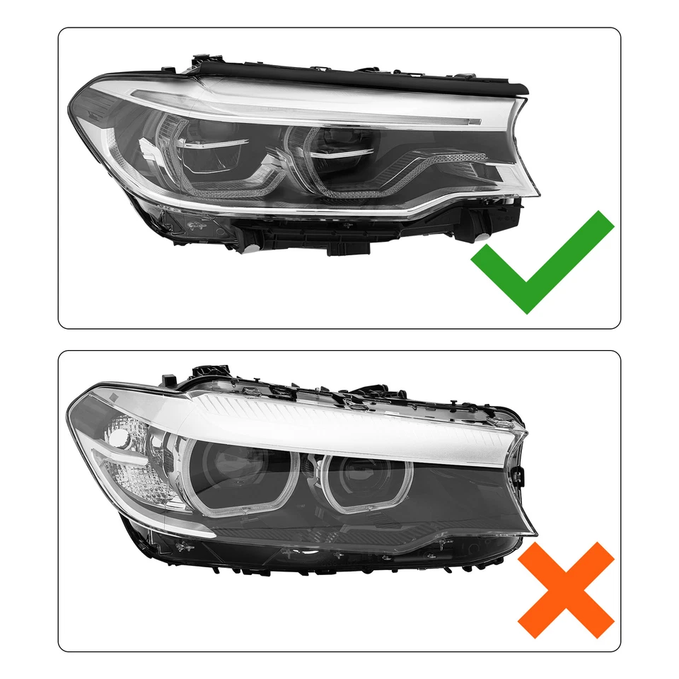 For 2017-2020 BMW 5 M5 G30 G31 540i 550 Right Passenger Side Full LED Headlight Foto 3 de 4