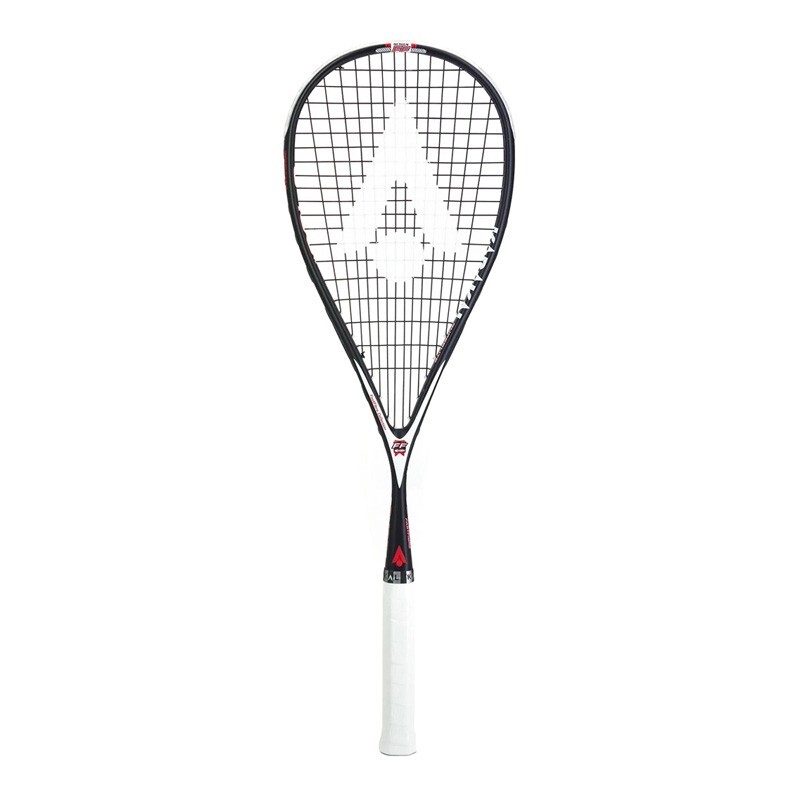 Ракетка для сквоша KARAKAL S-100 FF 2.1, 455 см2, 100 г, 14x19 нанизанная, Черный, белый