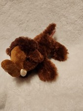 AURORA WORLD Brown WOLLY MAMMOTH Plush Stuffed 8" Long Laying down 2017