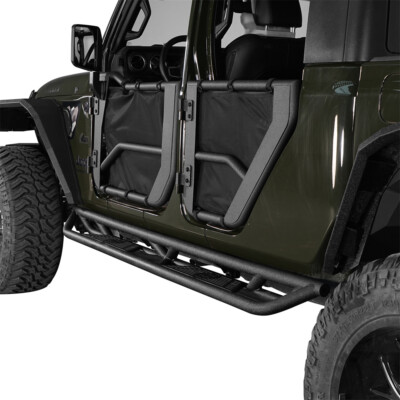 Pair Nerf Bars Side Steps Armor Running Boards Fit 2020-2025 Jeep Gladiator JT